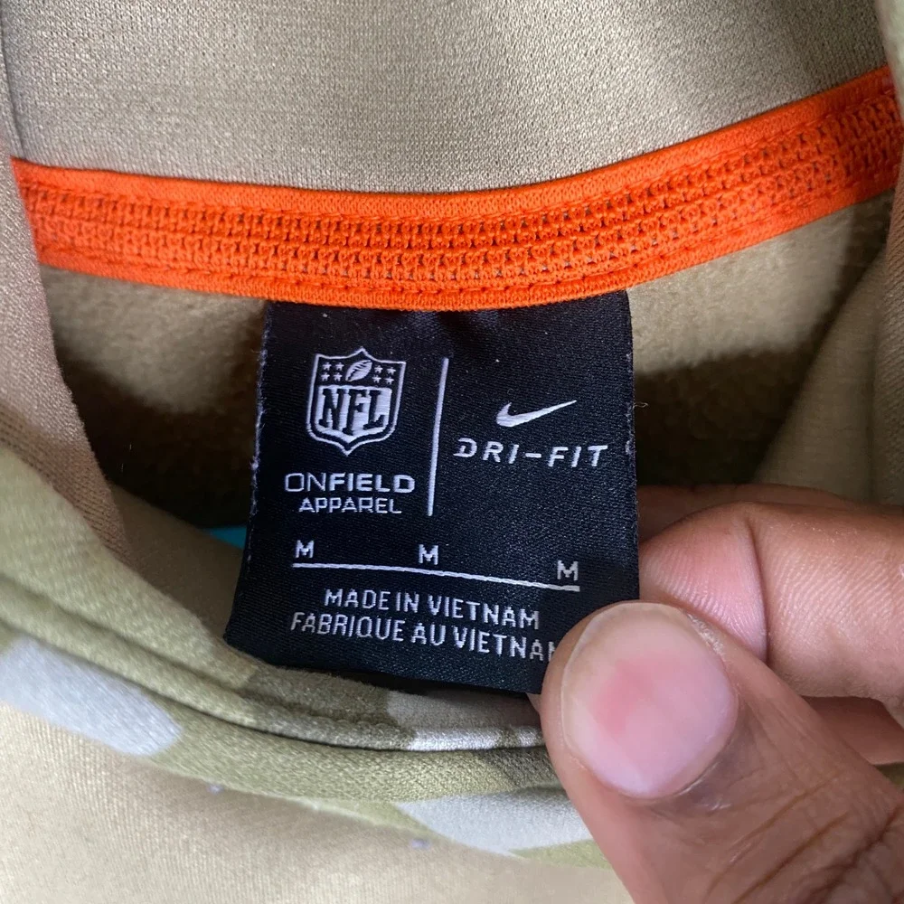 Nike Seattle Seahawks Salute to Service Hoodie Tan Camo Medium AT7936-297